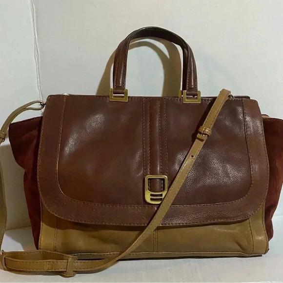 Via pepubblica plum beige leather unisex  briefcase ideas for work travel - Picture 1 of 15